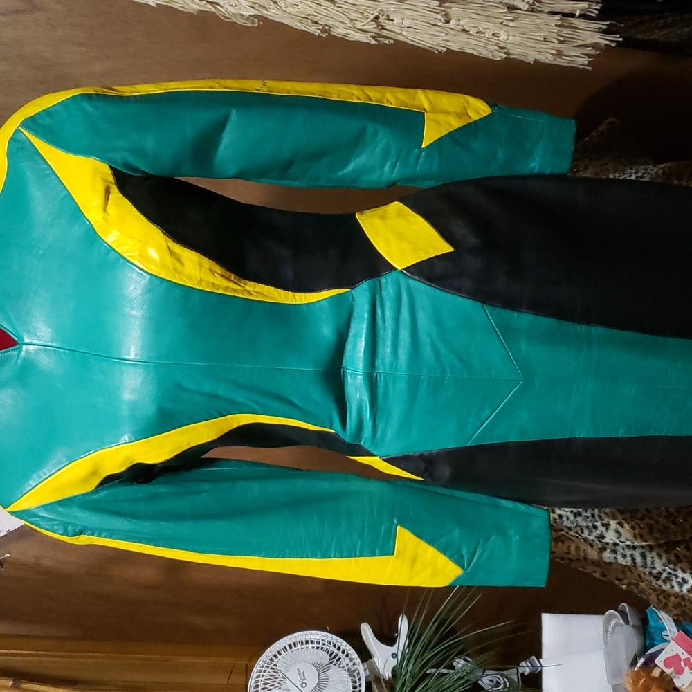 Vintage Michael Hoban leather dress (9/10) meets Michael Kors leather (10)shoes